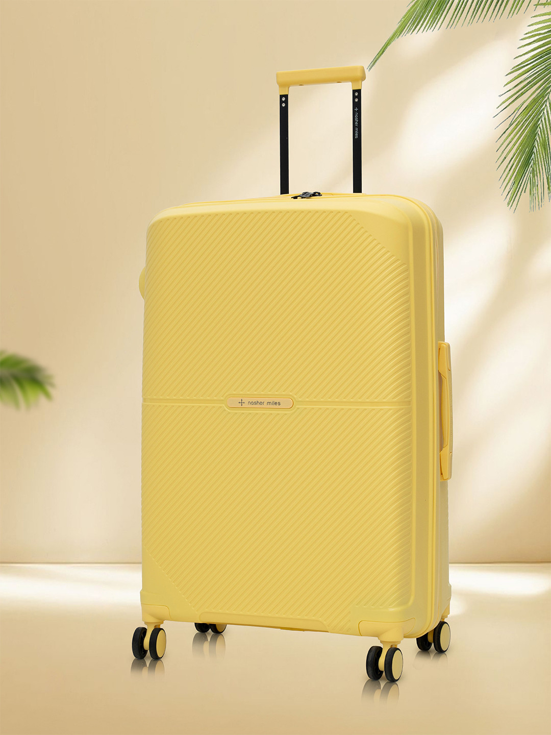 Nasher Miles Hawaii Polypropylene TSA Lock Large Yellow Trolley Bag - 28 Inch (75 cm)