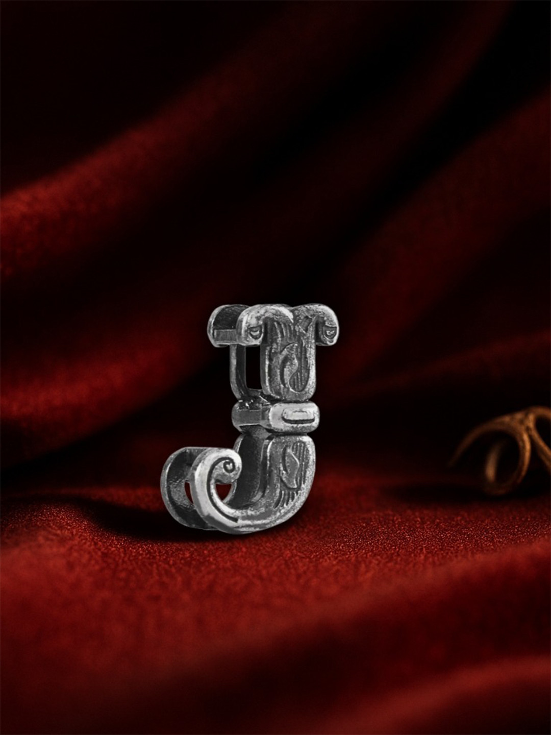 Nipura 925 Sterling Silver Contemporary Rhodium-Plated Initial-J Pendant