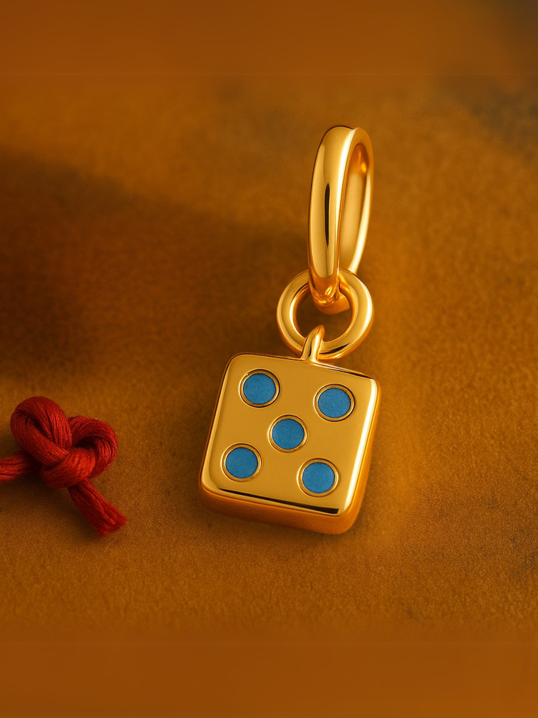 Nipura 925 Sterling Silver 14kt Gold-Plated Cube Dice Classic Charm Charms