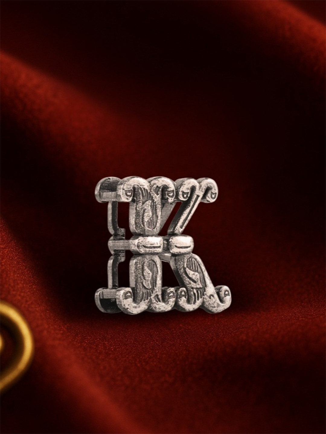Nipura 925 Sterling Silver Rhodium-Plated Contemporary Initial-K Pendant
