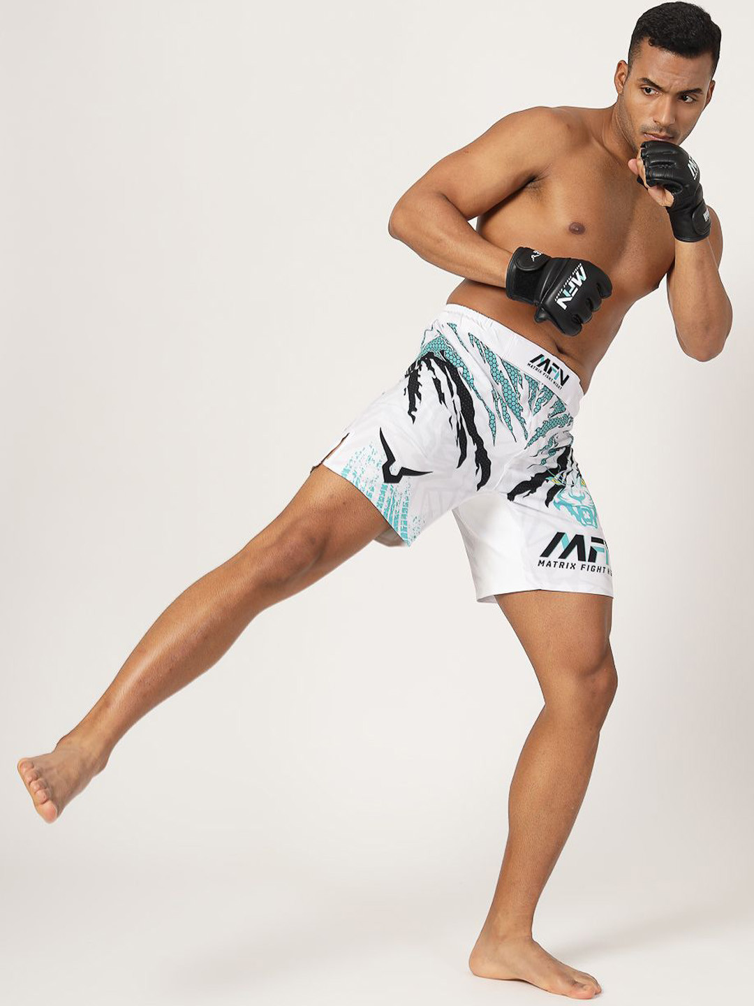 Invincible Men's Regular Fit Mid-Rise Mfn Replica Fighting Sports Shorts