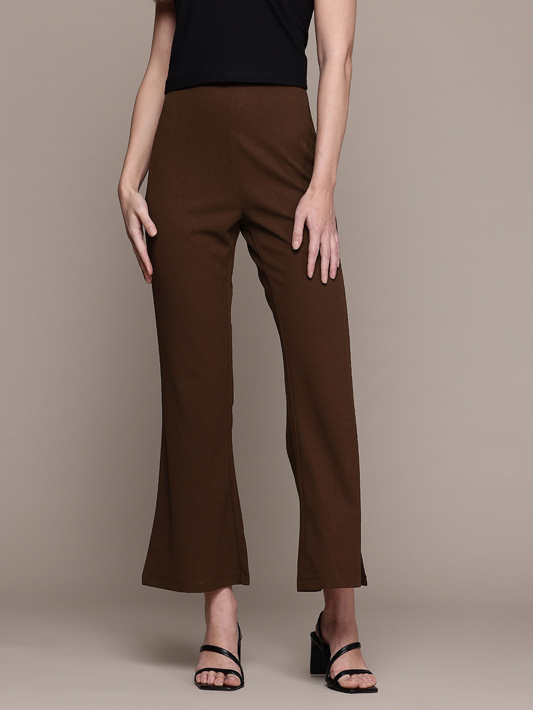bebe Women Season Staples Slit Detailed Trousers