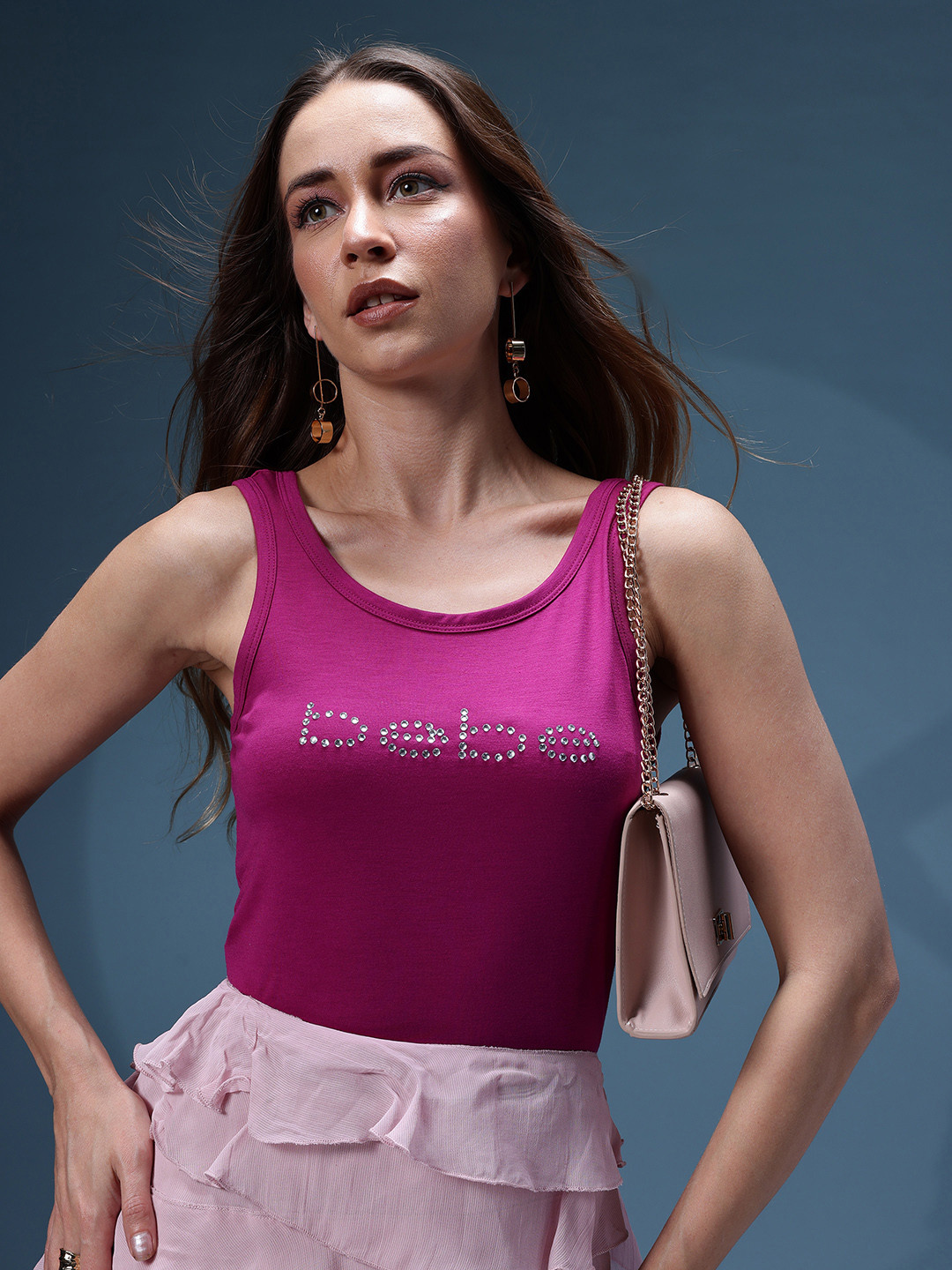bebe Season Staples Brand Logo T-shirt