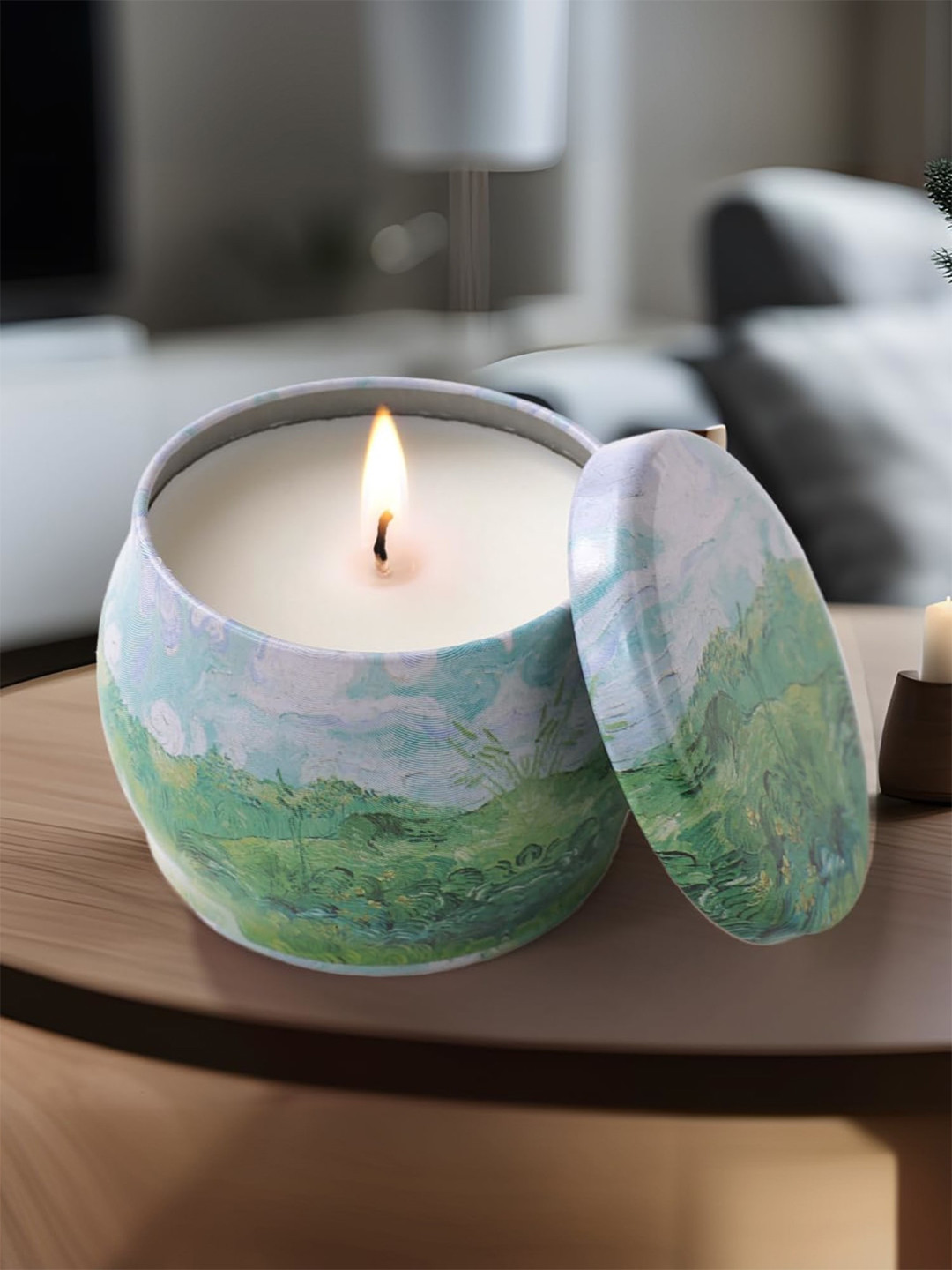 andMe Diwali decoration 2Pcs Scented 1 Wick Yashioka Abstract Round Jar Candles