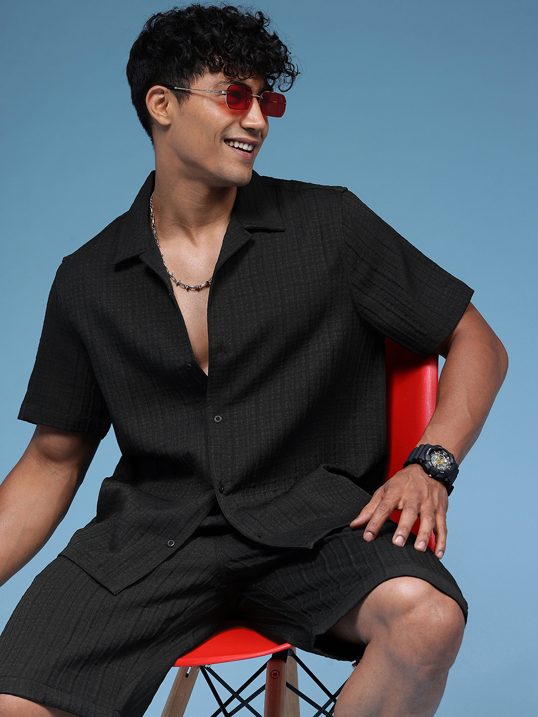 HERE&NOW Self Design Slim Fit Co-Ords