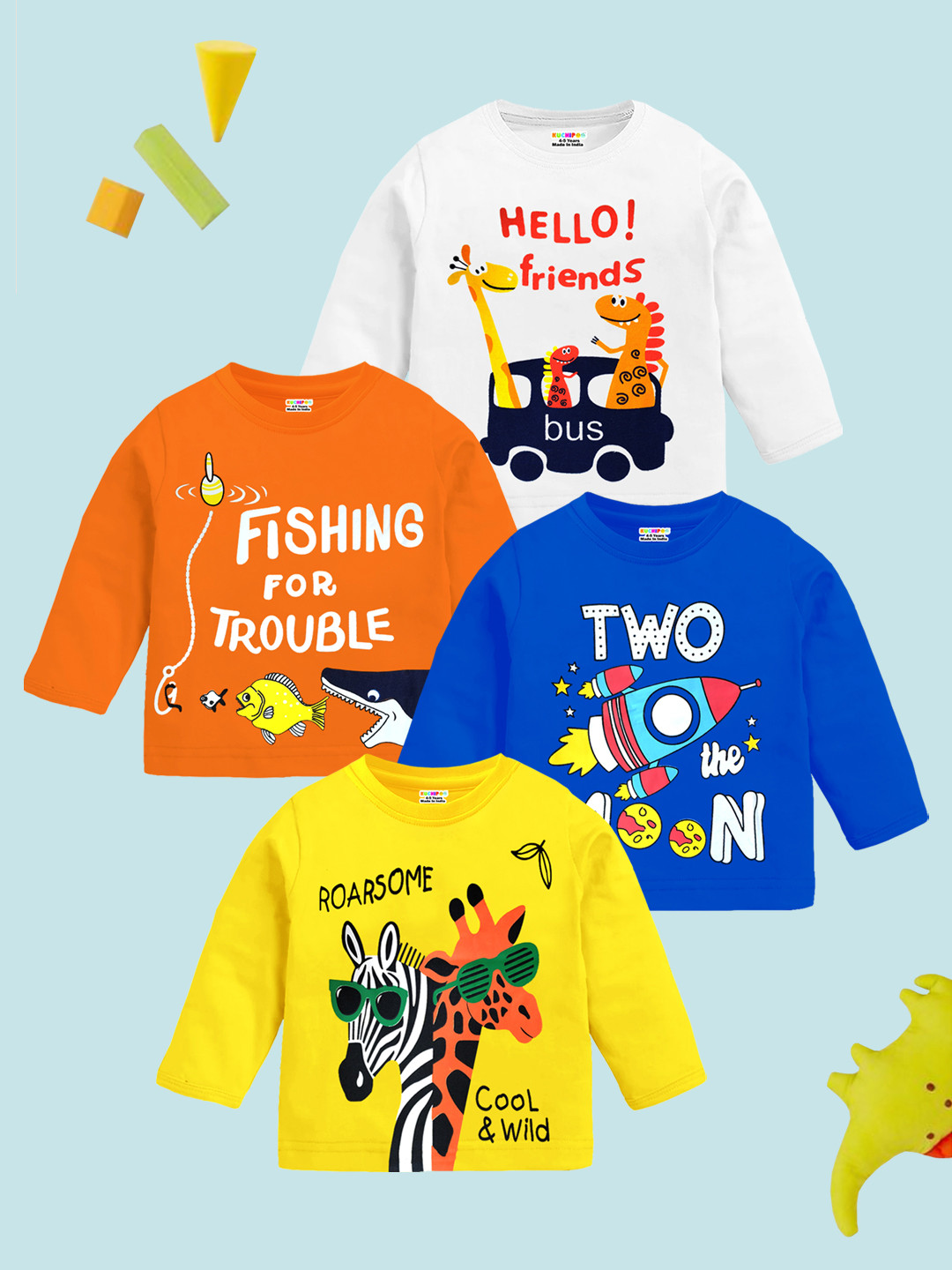 KUCHIPOO Boys 4 Printed T-shirt