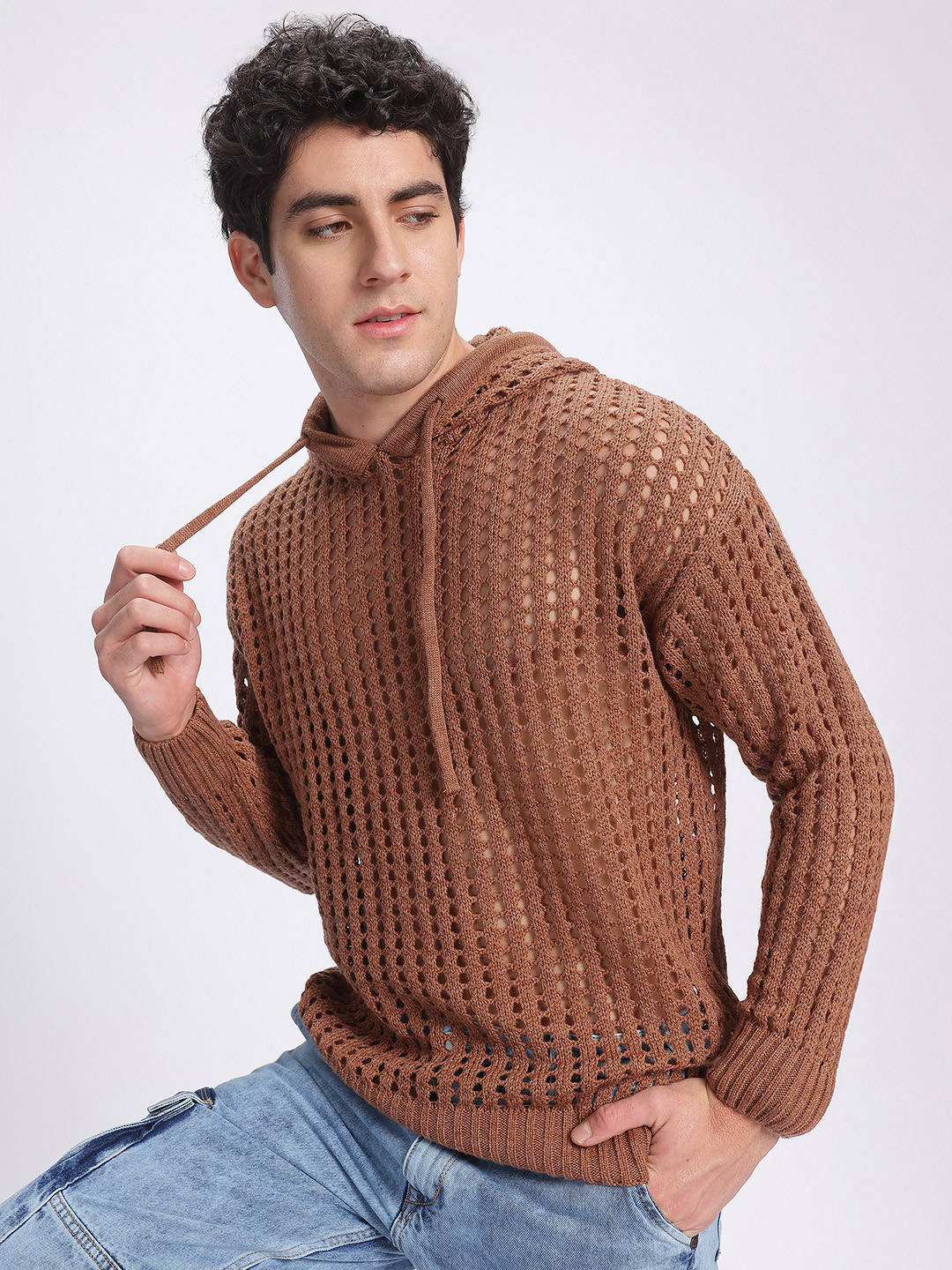 glitchez Knitwear Hooded Pullover