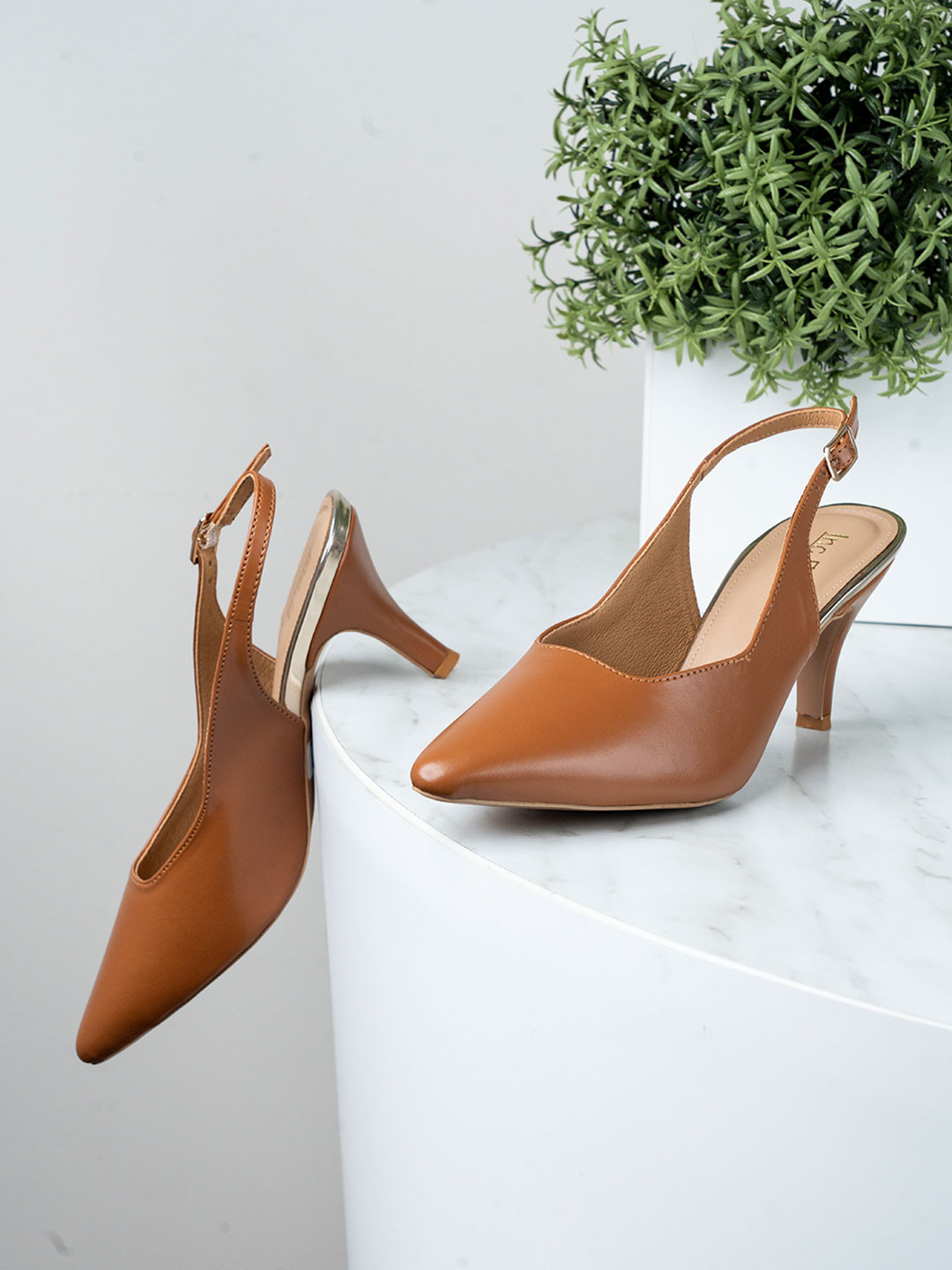 Inc 5 Women Pointed Toe Slingback Slim Heels