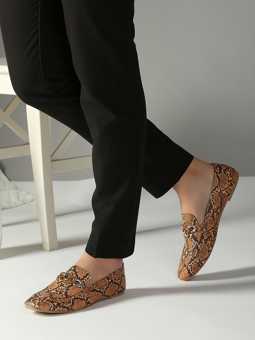 Leopard Print Printed Loafer Shoes Buy Inc Women Animal Skin - Main Image
