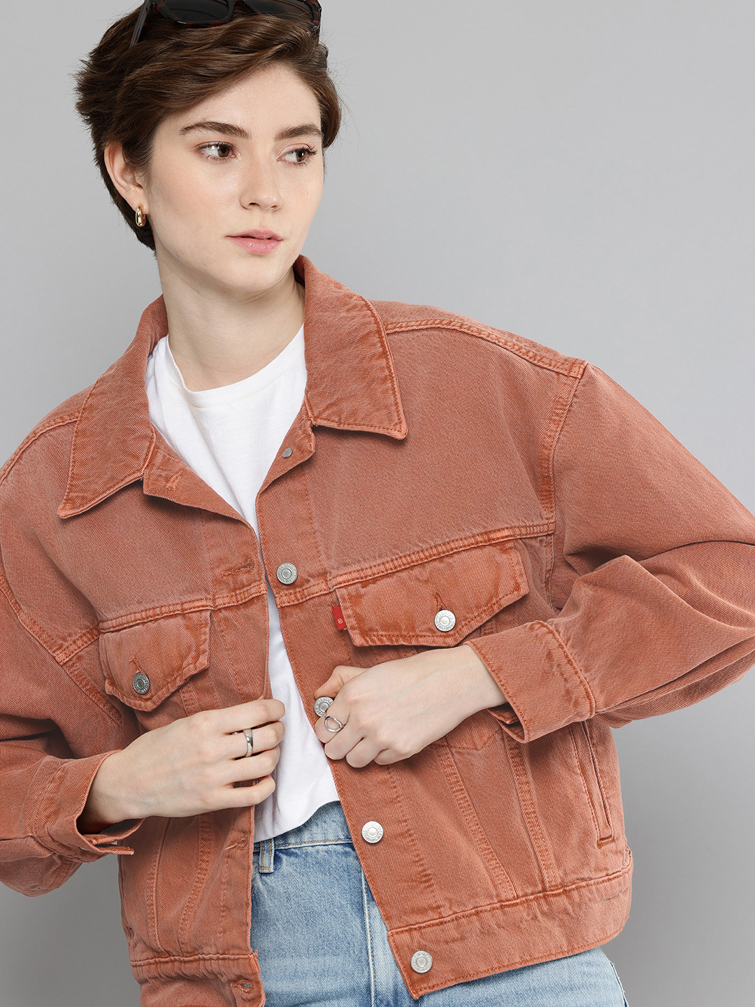 Levis Pure Cotton Relaxed Fit Denim Truckers Jacket