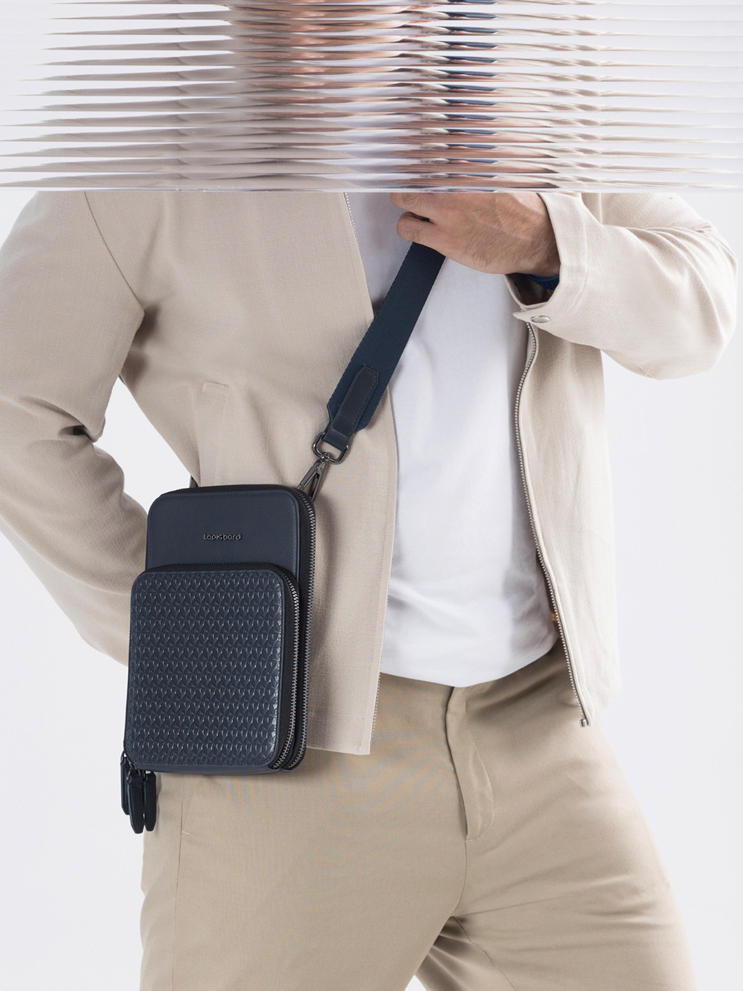 Lapis Bard Navy Enigma Crossbody Travel Bag