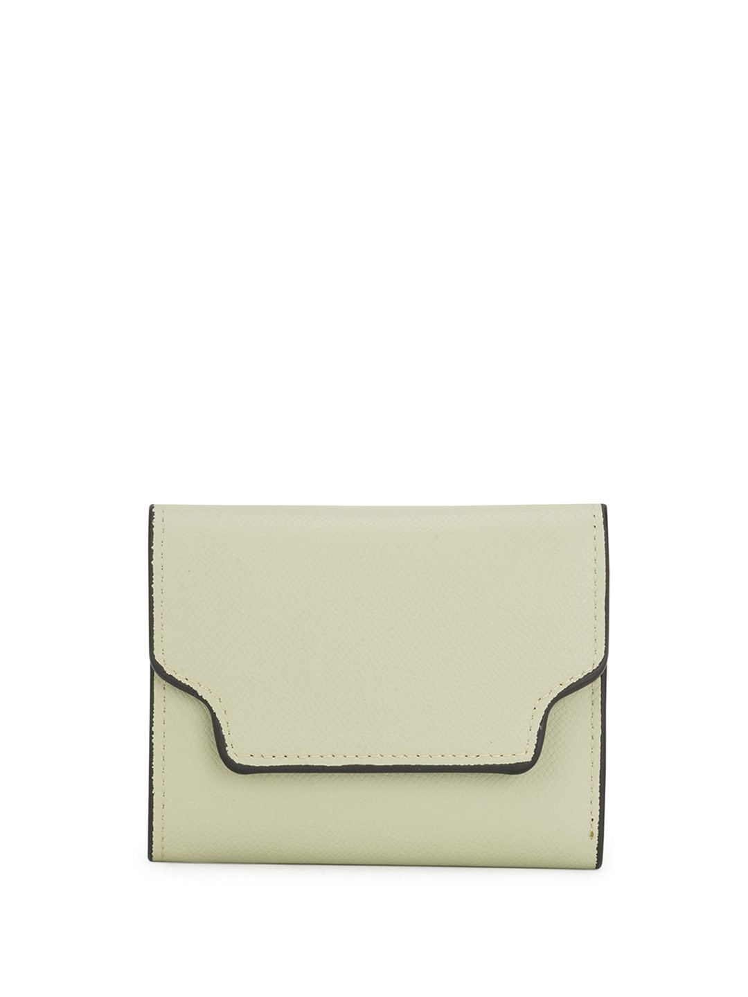 Globus Vegan Leather Textured Button Closure Three Fold Wallet