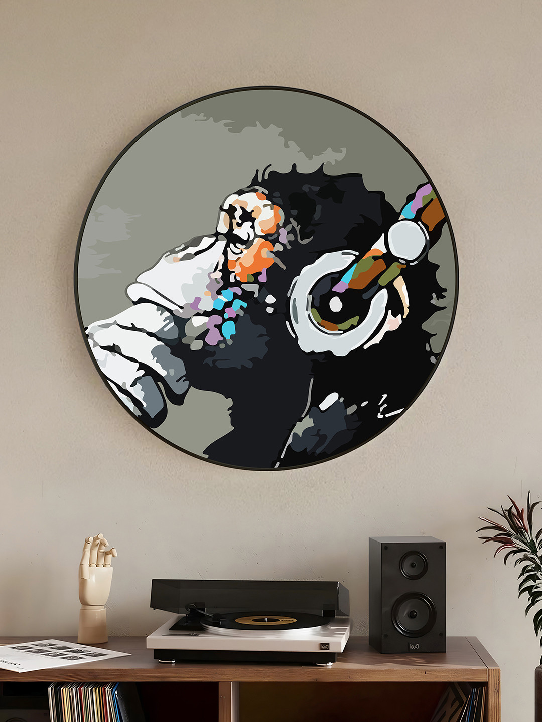 Art Street Paper Wall Round Paintings Wall Art - 24 x 18 In.