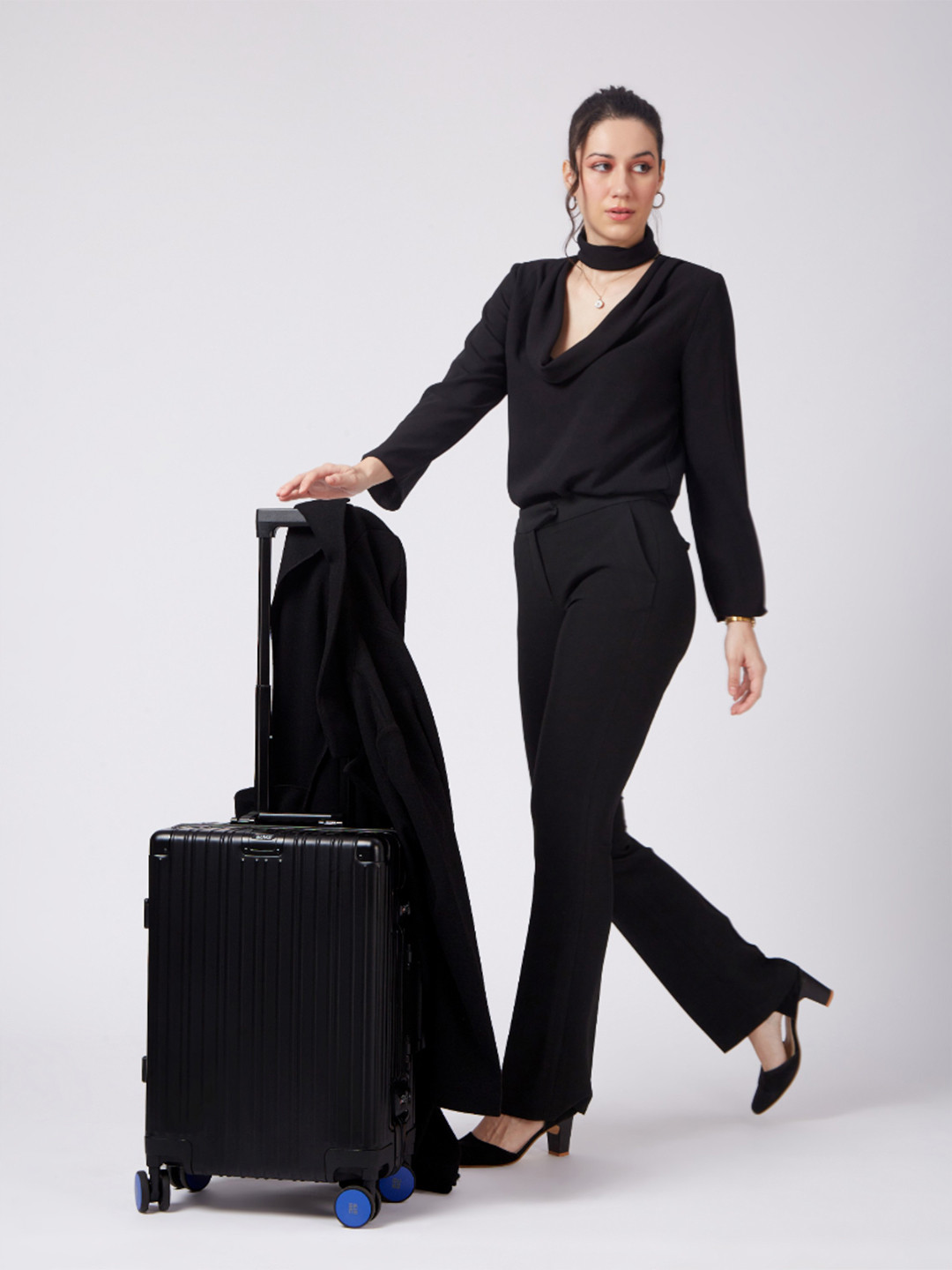 EUME Unisex Hard Sided Cabin Trolley Bag  with Wheel)