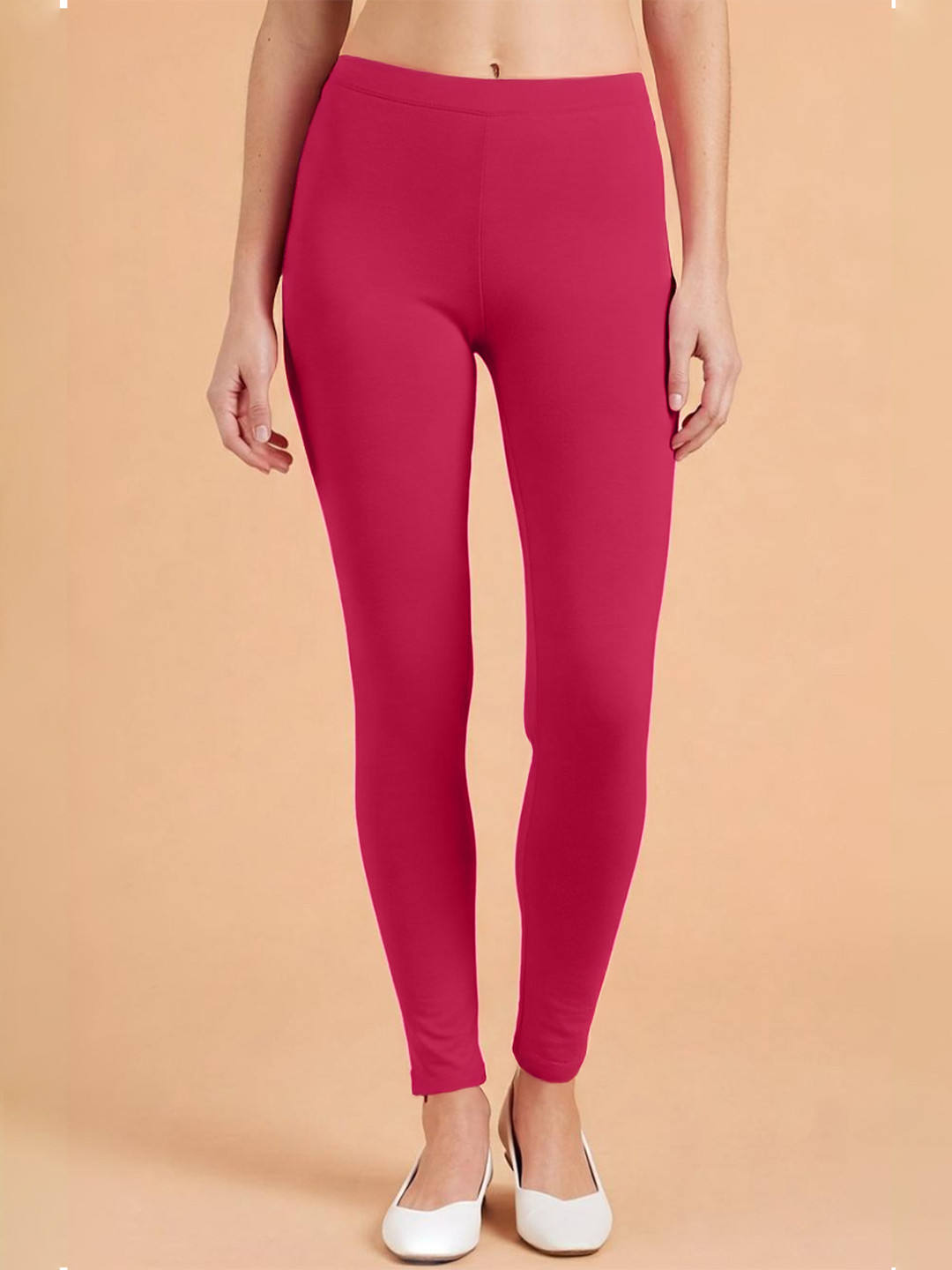 JUNEBERRY Women Pure Cotton Slip-On Ankle-Length Leggings