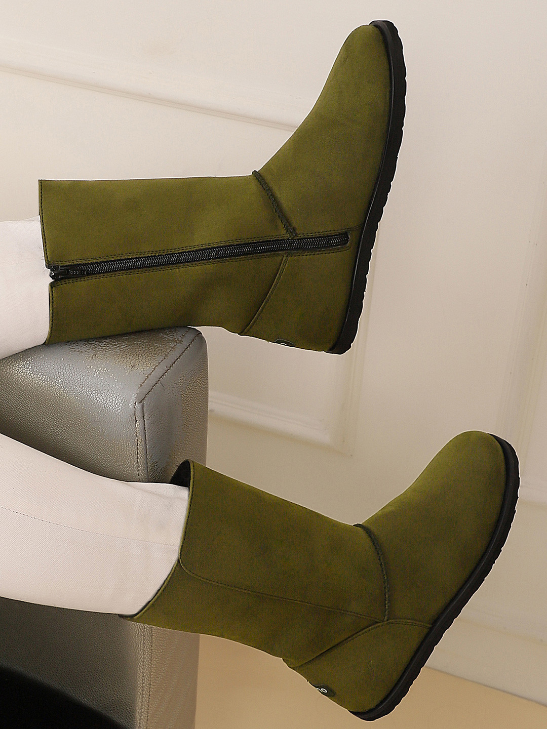 yoho Women High-Top Uggs Boot Suede Leather Finish Winter Boot M-004