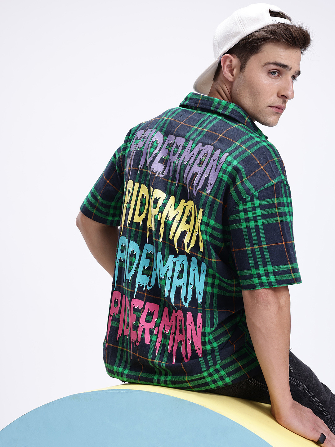 Kook N Keech Marvel Pure Cotton Spider-Man Printed Oversized Shirt