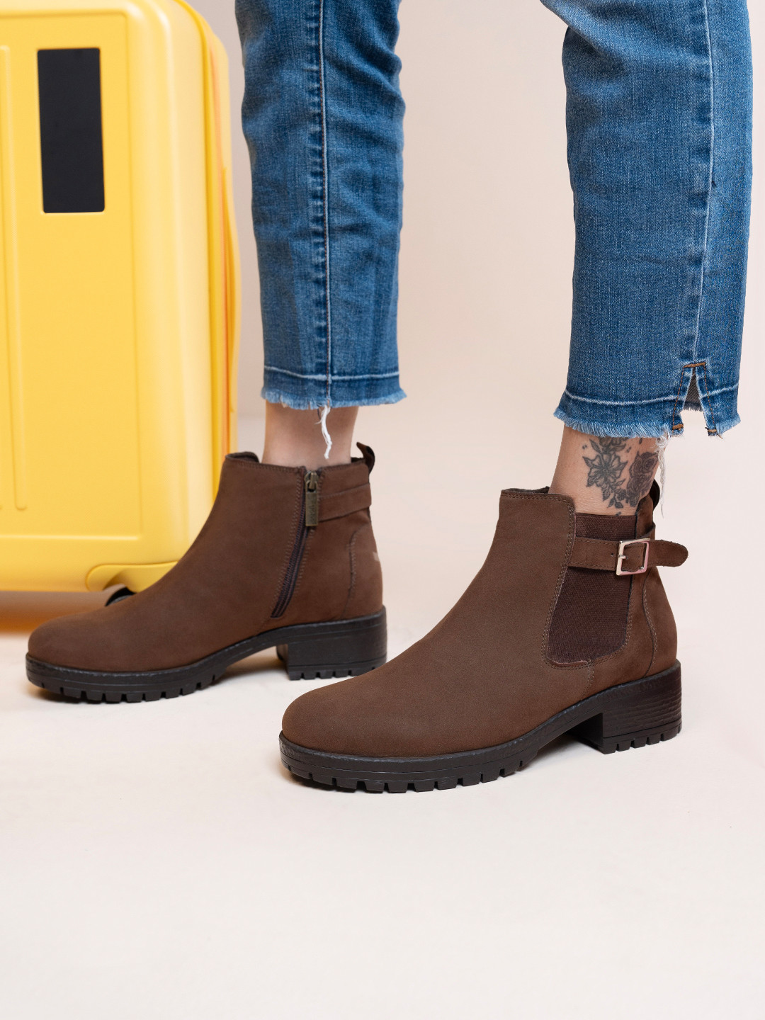 yoho Women Suede Chelsea Boot Premium Leather Comfortable Winter