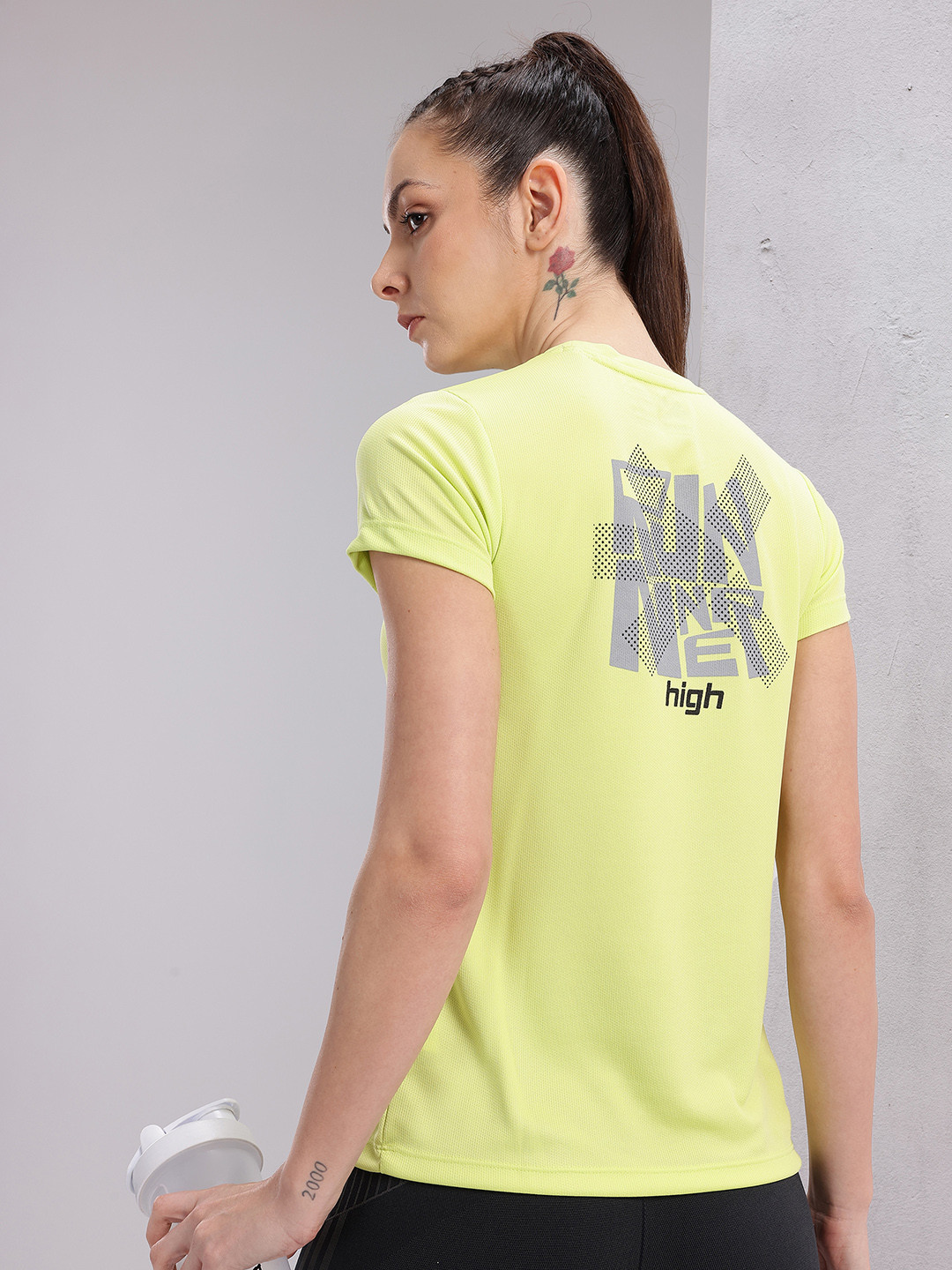 HRX by Hrithik Roshan Couple Collection Typography Print Rapid-Dry Running T-shirt