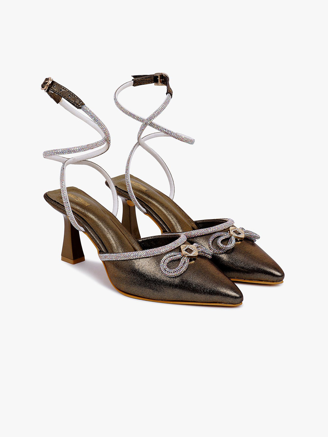 Justin Whyte Women Slim Heel Sandals With Bow Details