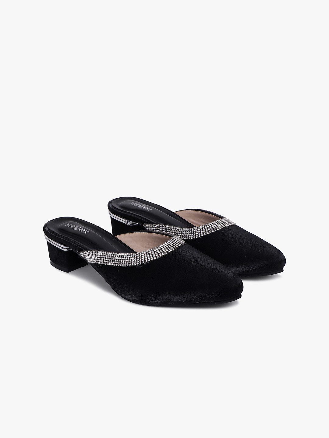 Justin Whyte Women Embelished Block Heel Mule