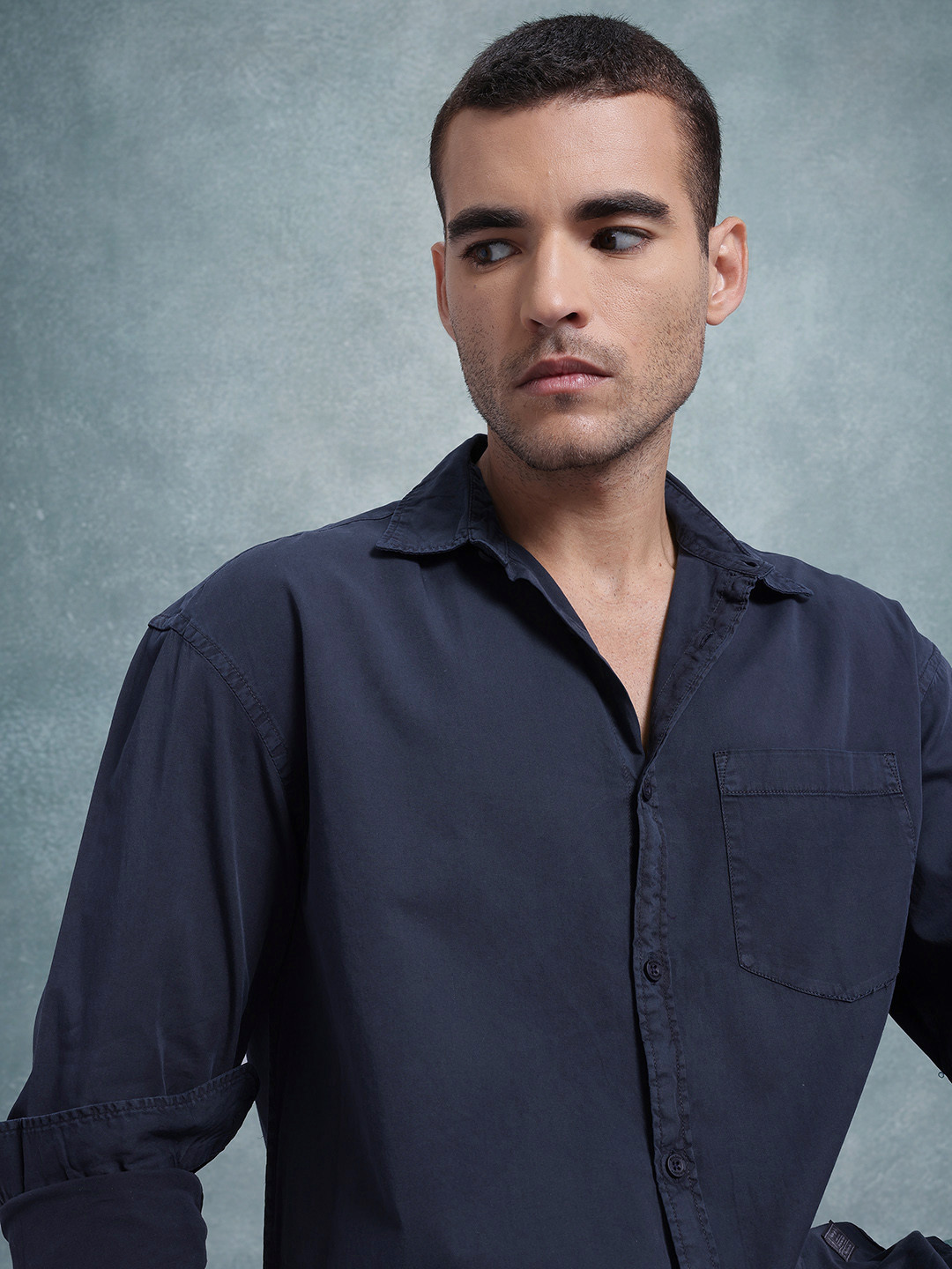 The Roadster Life Co. Chest Pocket Detail Cotton Relaxed Shirt