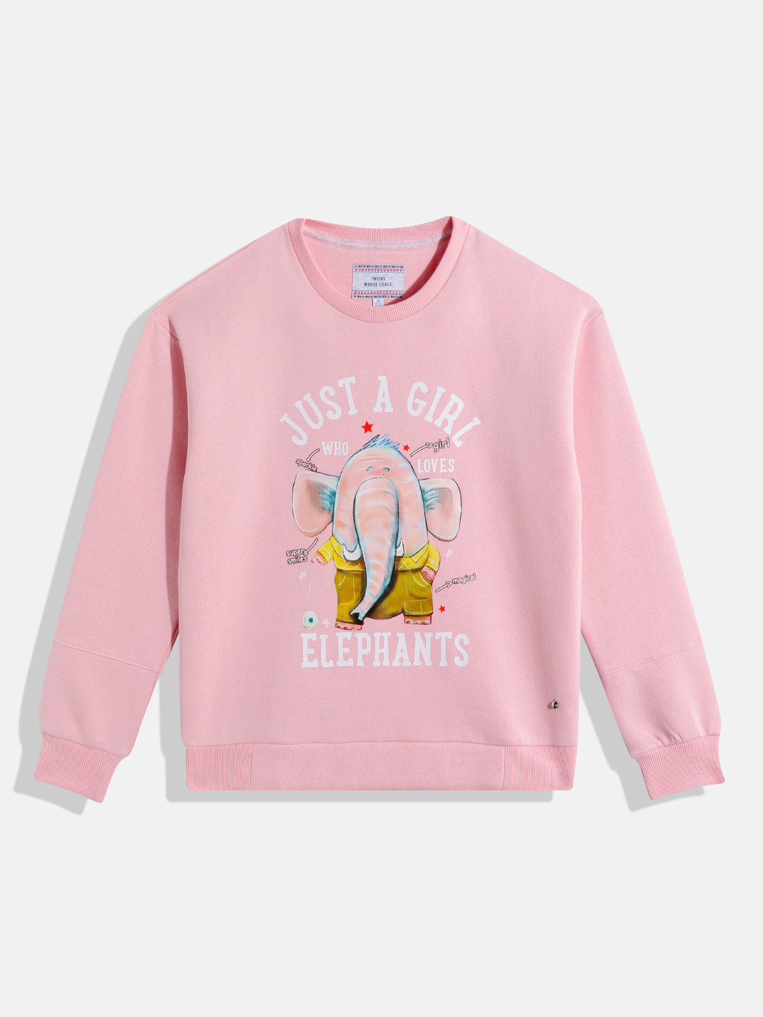 Monte Carlo Teenage Girls Printed Sweatshirt