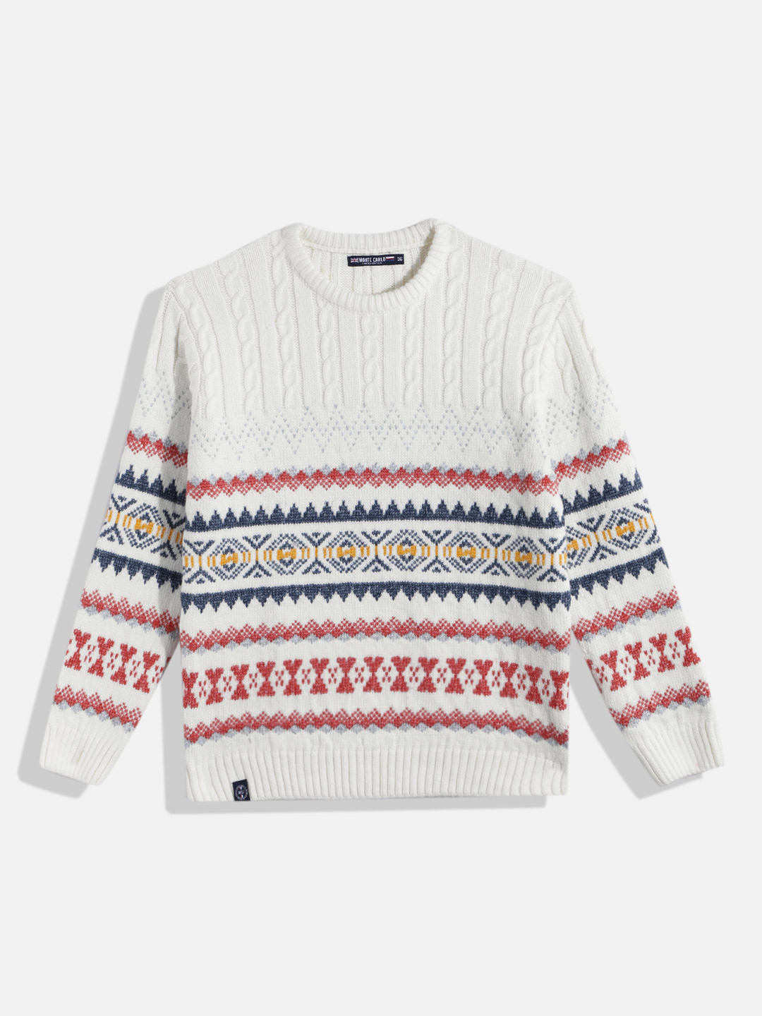 Monte Carlo Teenage Boys Self Design Woollen Pullover