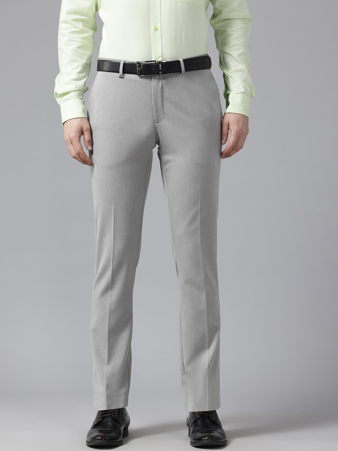 Blackberrys Men Self-Design B-95 Slim Fit Formal Chinos