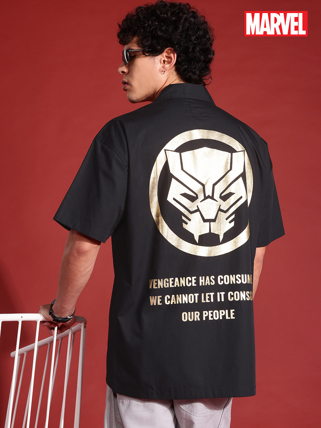 MARVEL STREET Graffiti Men Printed Pure Cotton Casual Shirt