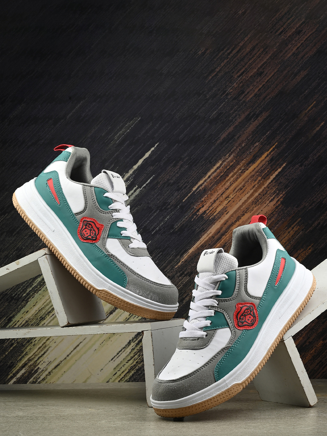 BIRDE Men Colourblocked Lace-Ups Comfort Insole Sneakers