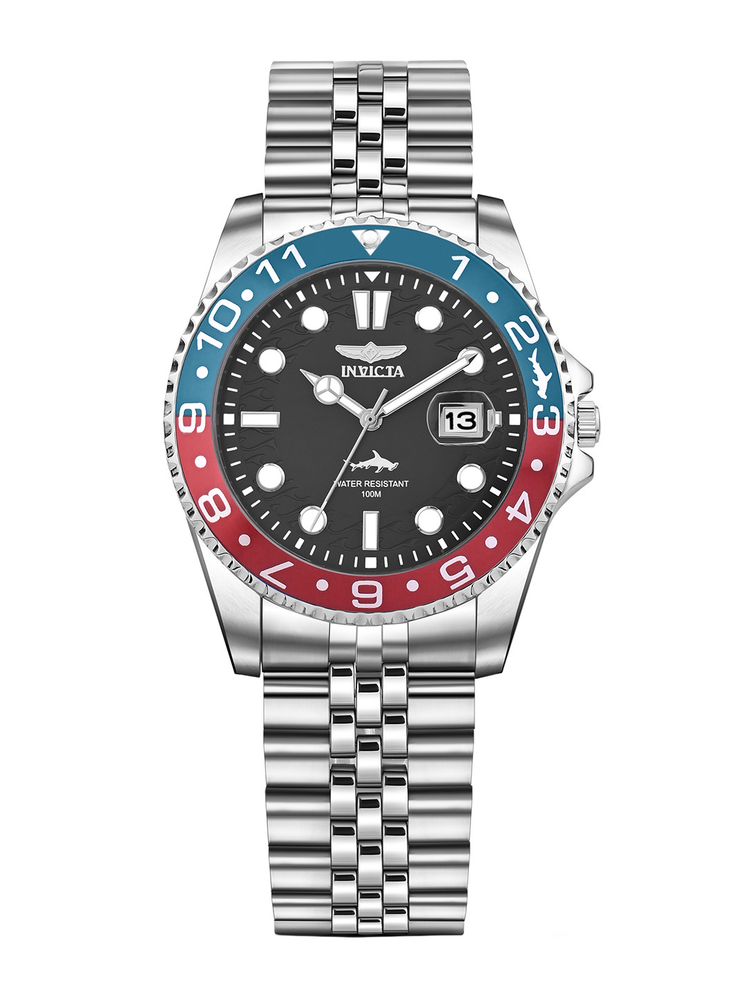 Invicta Men Round Dial & Stainless Steel Straps Analogue Watch 30619-Silver