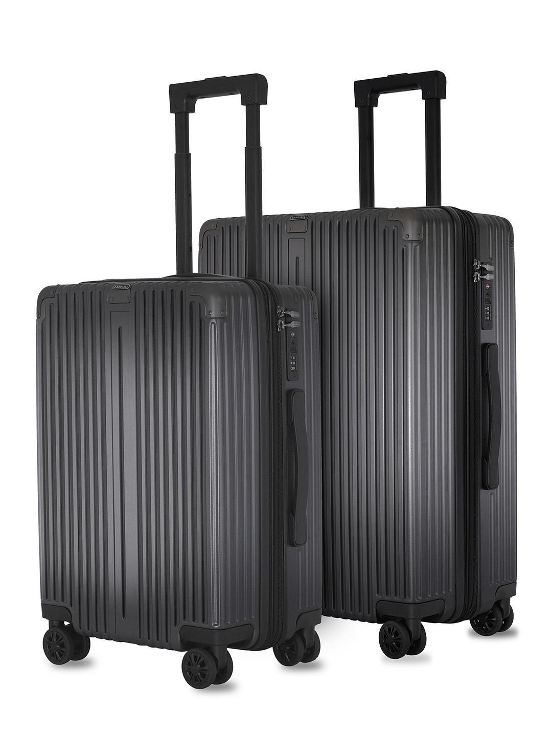 CARRIALL Unisex Meta Set Of 2 Textured Hard-Sided Trolley Bag