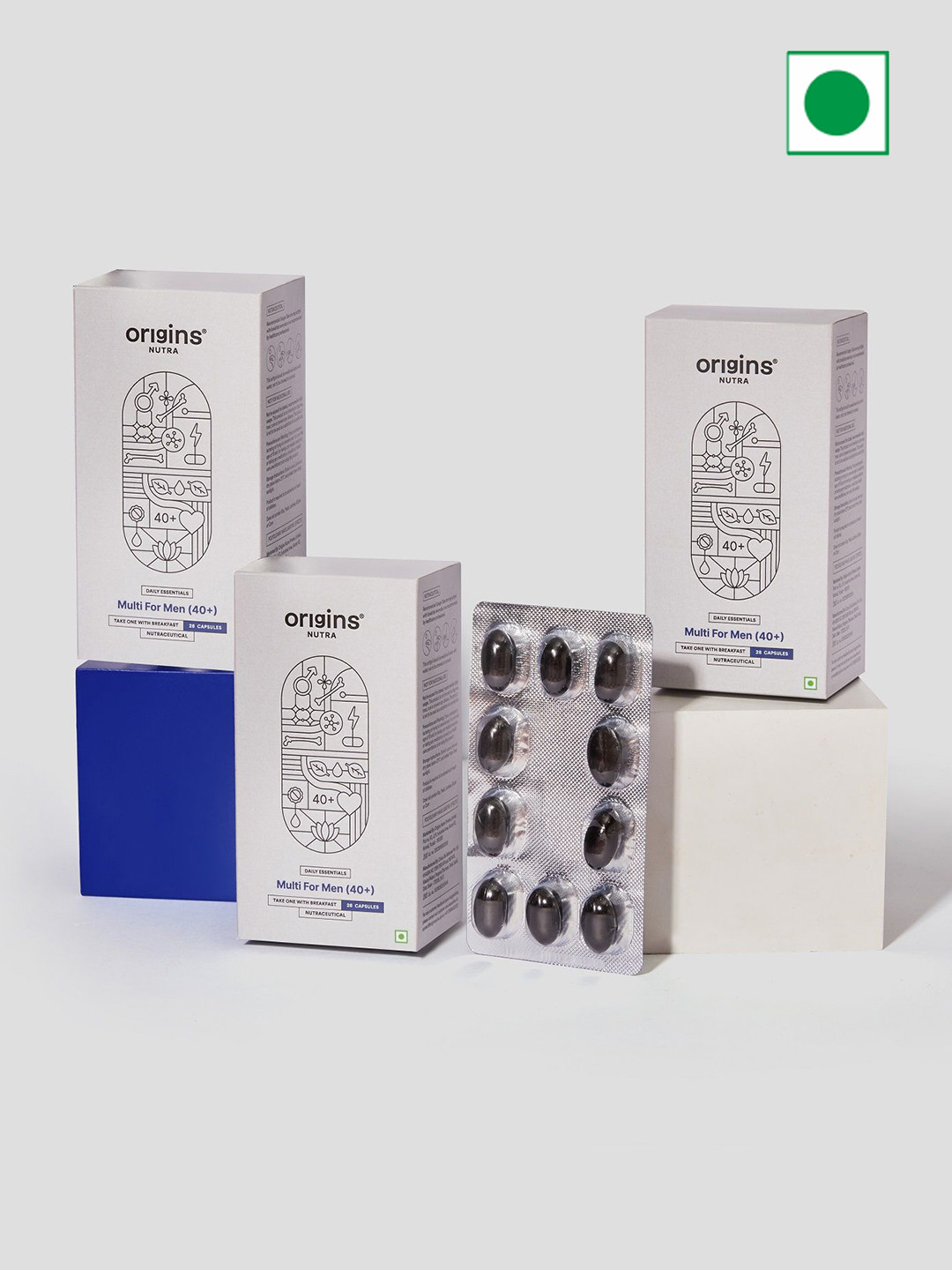 Origins Nutra Men Set of 3 Multivitamin for Boosting Energy & Metabolism - 28 Softgel Each