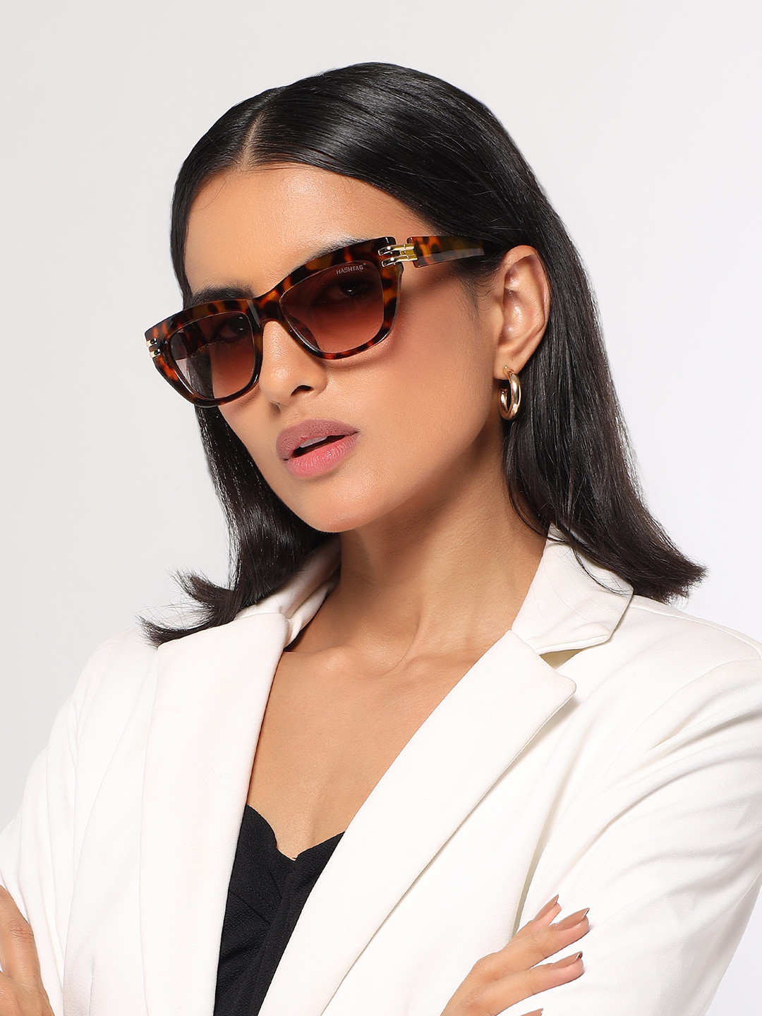 HASHTAG EYEWEAR Women Square Sunglasses With UV Protected Lens 9233-C4 - KGFT