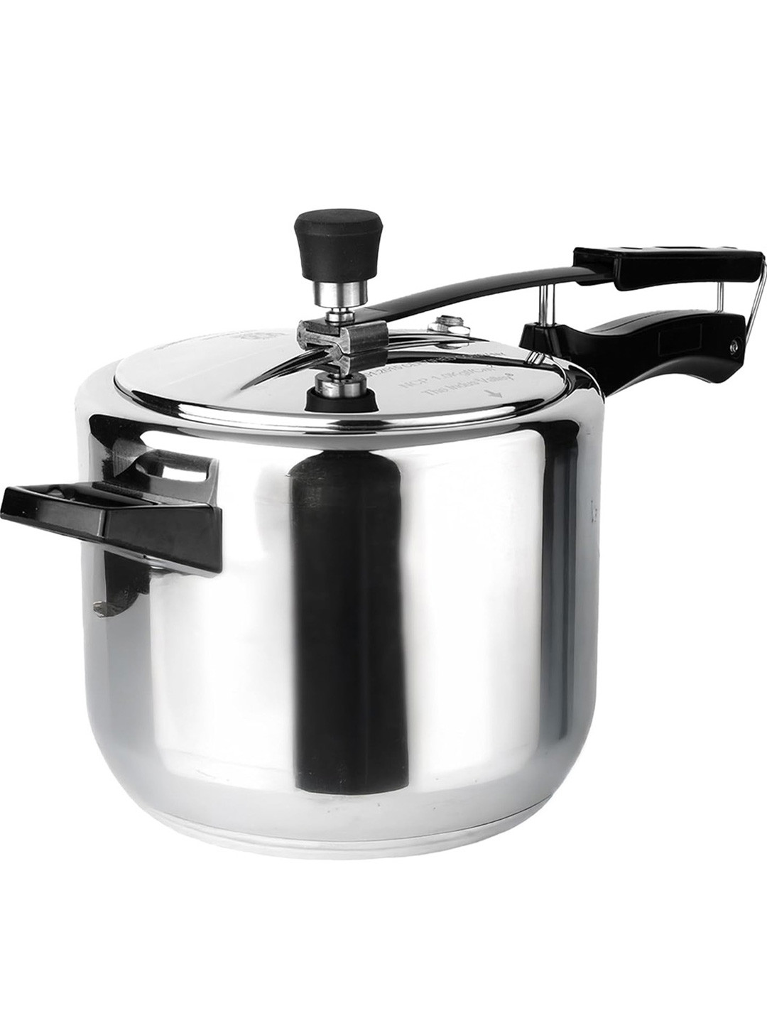 The Indus Valley Silver-Toned Induction Base Tri-Ply Stainless Steel Pressure Cooker