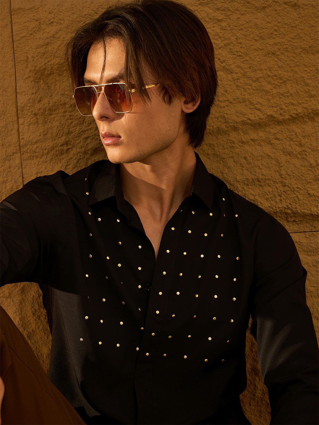 DENNISON Men Smart Embellished Partywear Shirt