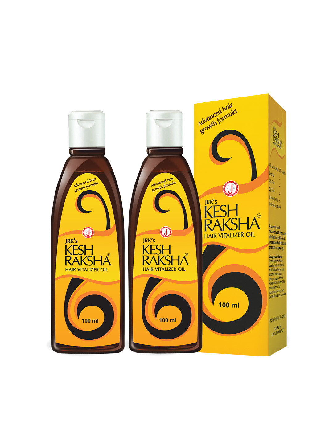 DR.JRKs Set Of 2 Kesh Raksha Hair Vitalizer Oil - 100 ml Each