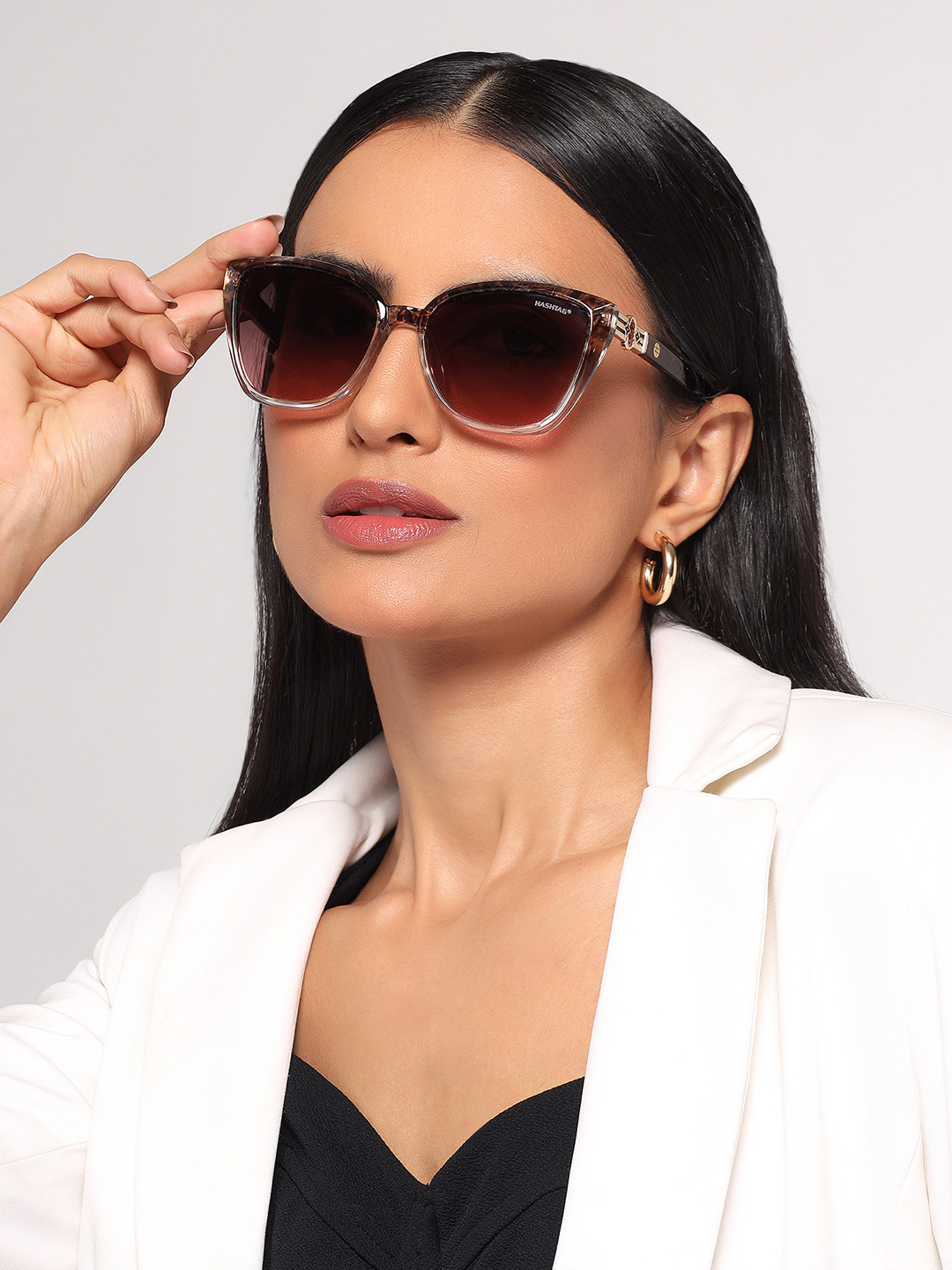 HASHTAG EYEWEAR Women Cateye Sunglasses with UV Protected Lens TZ_24_8034_C1