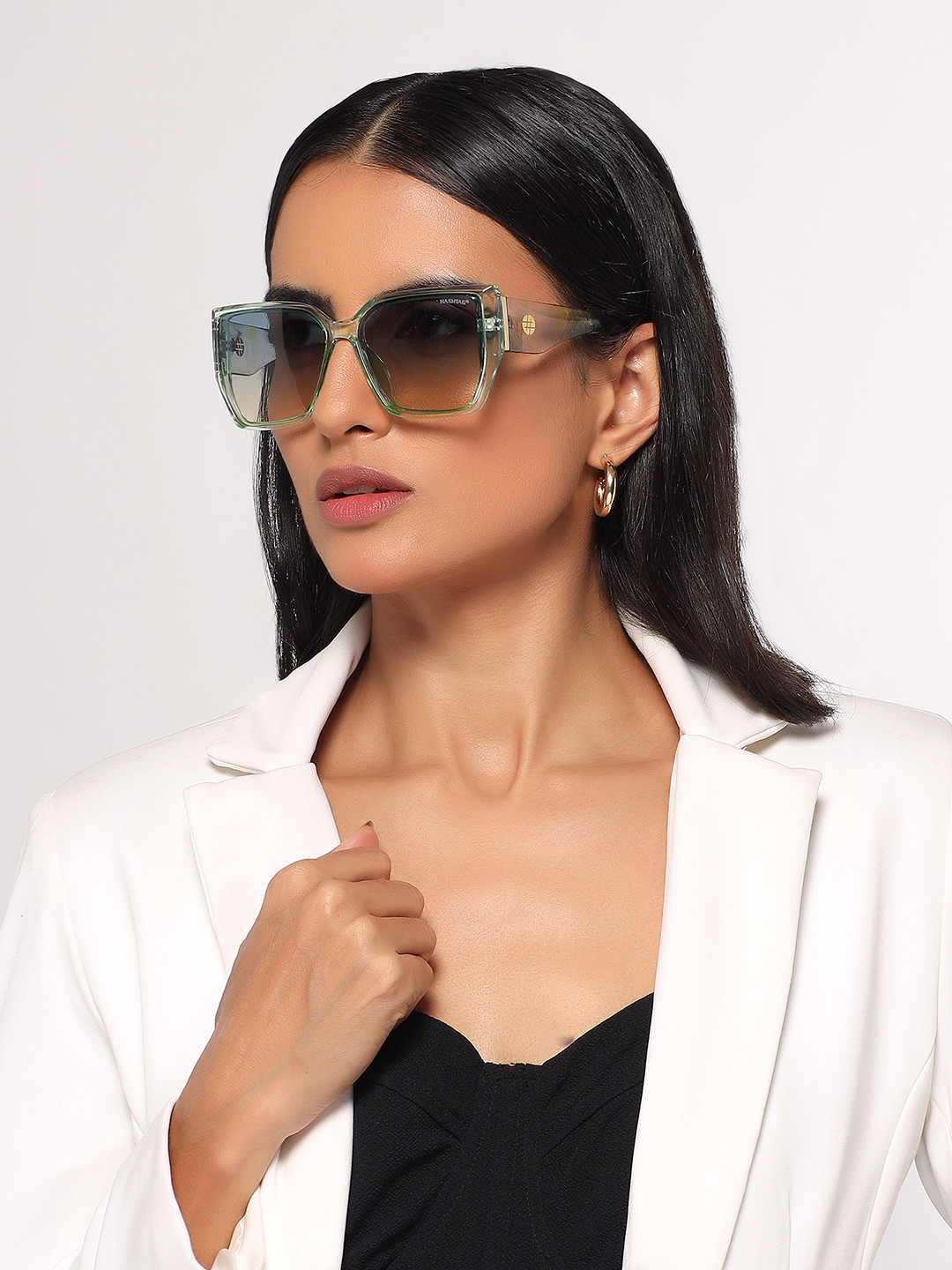 HASHTAG EYEWEAR Unisex Square Sunglasses with UV Protected Lens TZ_24_8045_C1