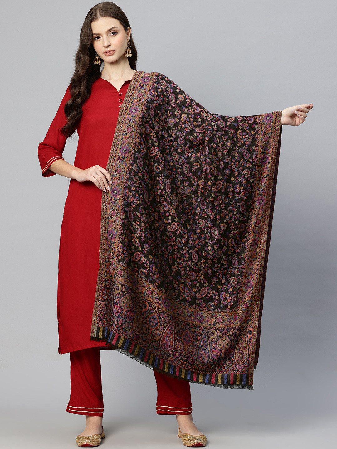 SWI Stylish Woven Design Jamawar Stole