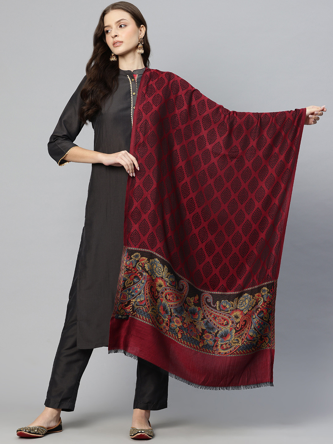 SWI Stylish Woven Design Jamawar Stole