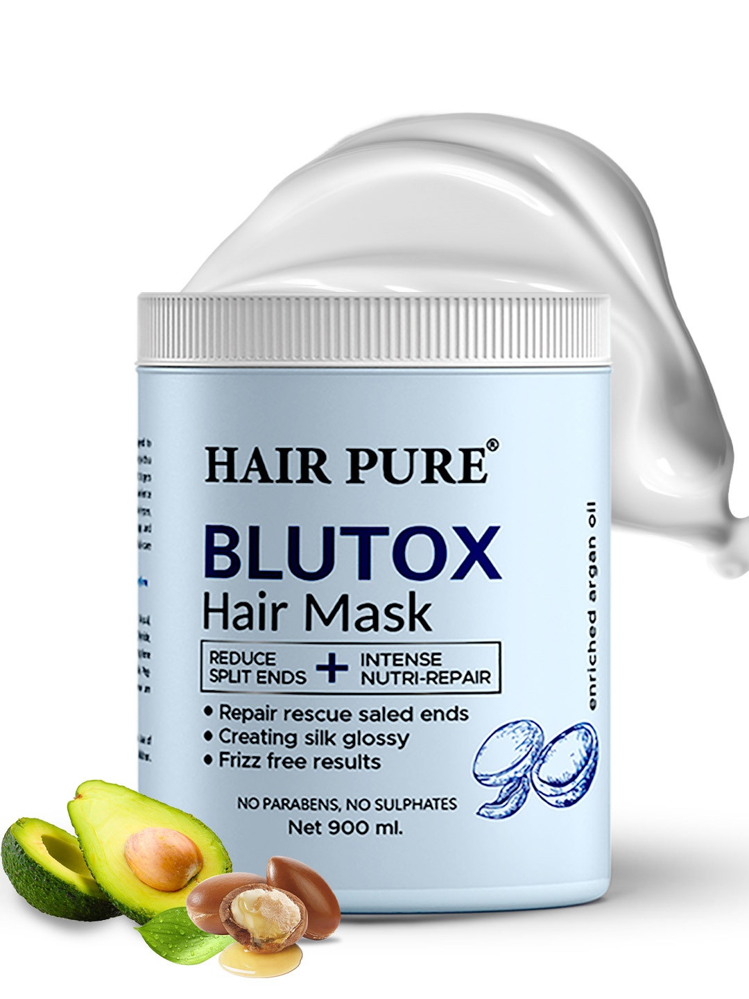 Hair Pure Blutox Hair Mask Reduces Split Ends & Intense Nutri-Repair - 900ml
