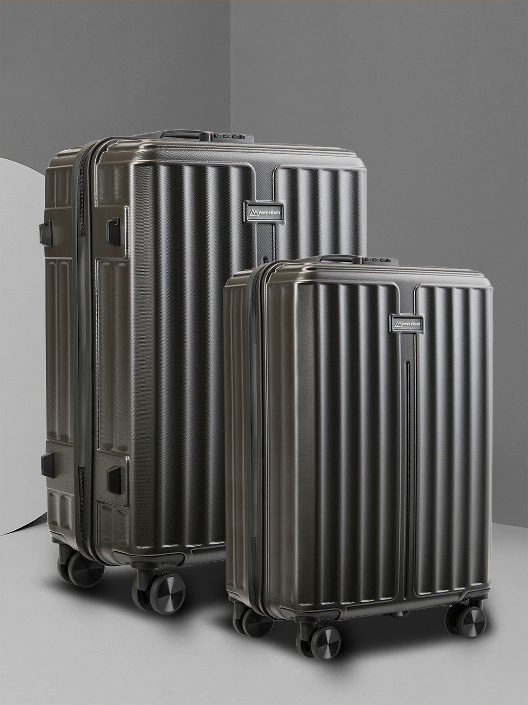 MOVE-MEANT Set Of 2 Hard-Sided Small & Medium Trolley Bag