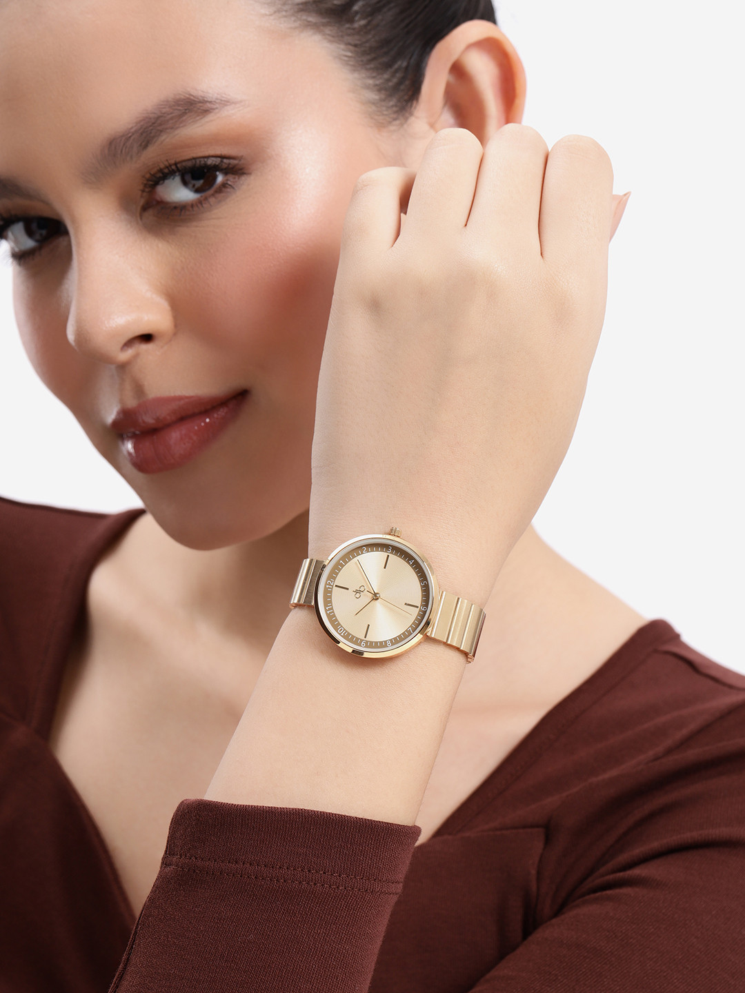 DressBerry Women Stainless Steel Dial & Straps Analogue Watch UT-A8625-GLD-DB