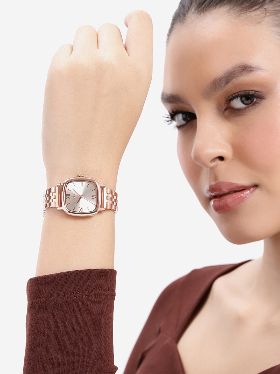 DressBerry Women Stainless Steel Dial & Straps Analogue Watch UT-A8642-RSLR-DB