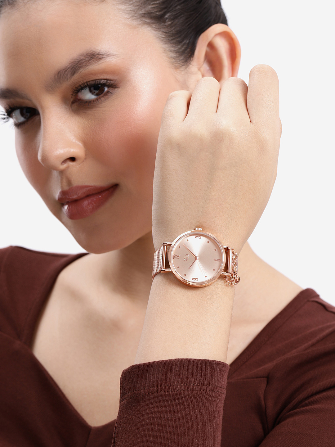 DressBerry Women Stainless Steel Dial & Bracelet Straps Analogue Watch UT-A8631-RGW-DB