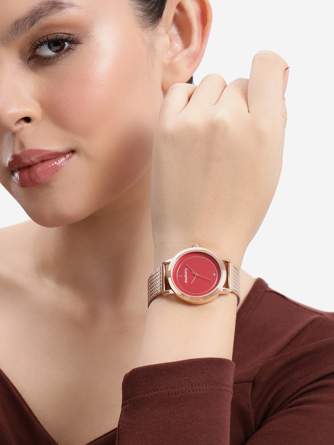 DressBerry Women Embellished Dial & Bracelet Style Strap Analogue Watch UT-A8621