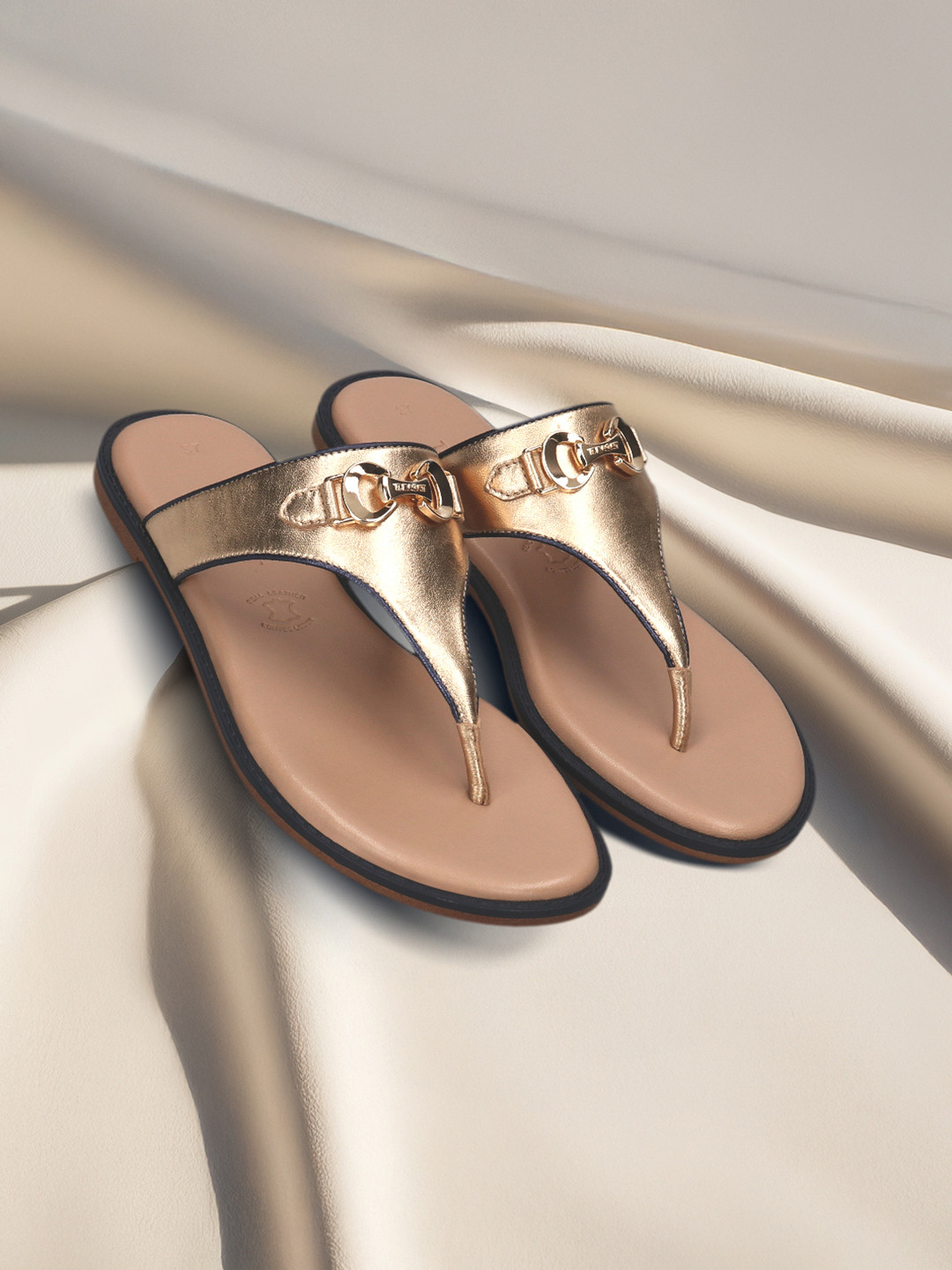 BAGATT Women Leather Open Toe Flats