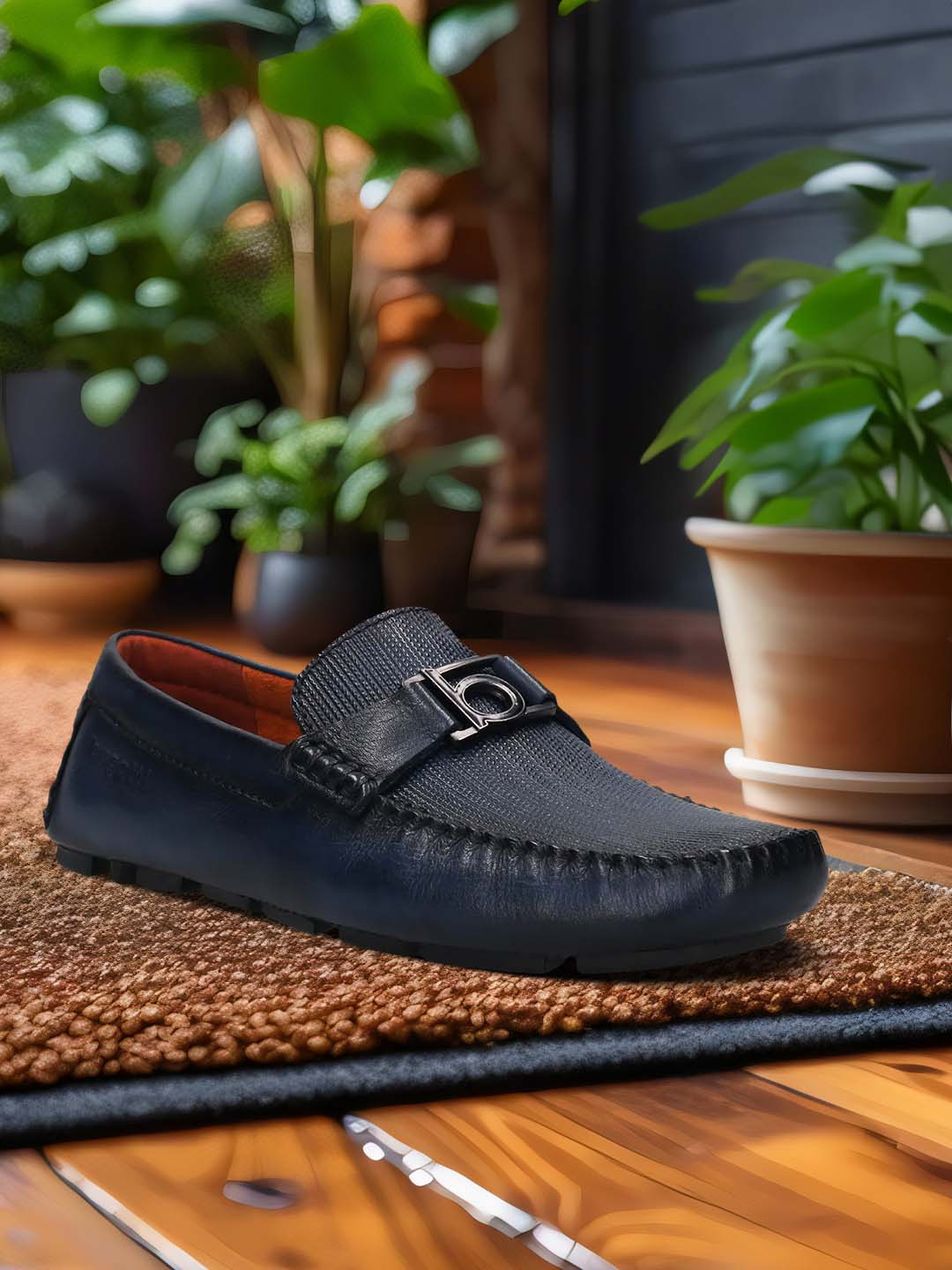 Bugatti Men Leather Driving Shoes